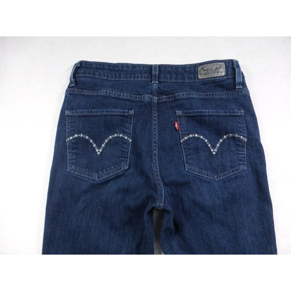 Levis Jeans Womens Size 30 x 28 Blue Denim Mid Rise Skinny‎ Stretch Comfort Dark